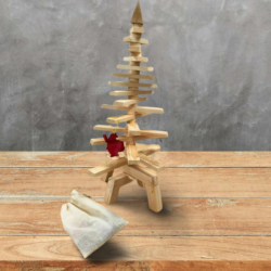 Le Mini Sapin de Noël Bois décoré